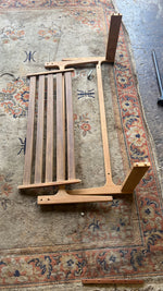 REFINISHED Danish Mid Century Modern Teak Coffee Table with Slatted Shelf 59.5