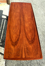 REFINISHED Danish Mid Century Modern Teak Coffee Table with Slatted Shelf 59.5