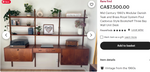 RESTORED Danish Mid Century Modern 3 Section Teak Modular Wall Unit by Poul Cadovius 11