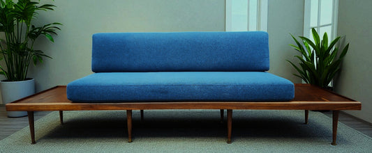 REFINISHED Mid Century Modern Daybed Sofa by A. Pearsall w NEW CUSHIONS