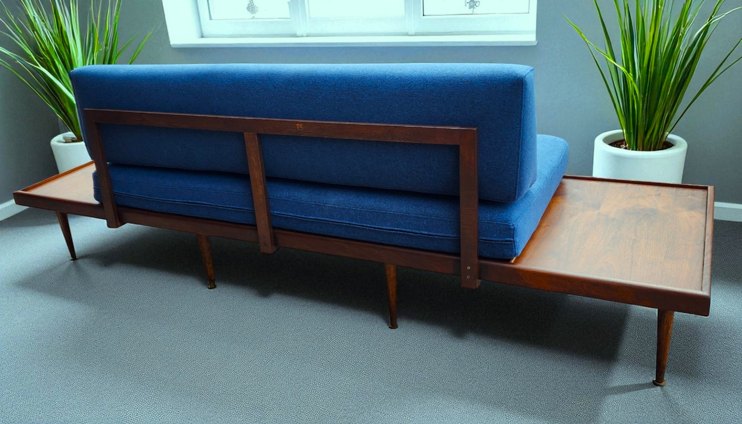 REFINISHED Mid Century Modern Daybed Sofa by A. Pearsall w NEW CUSHIONS