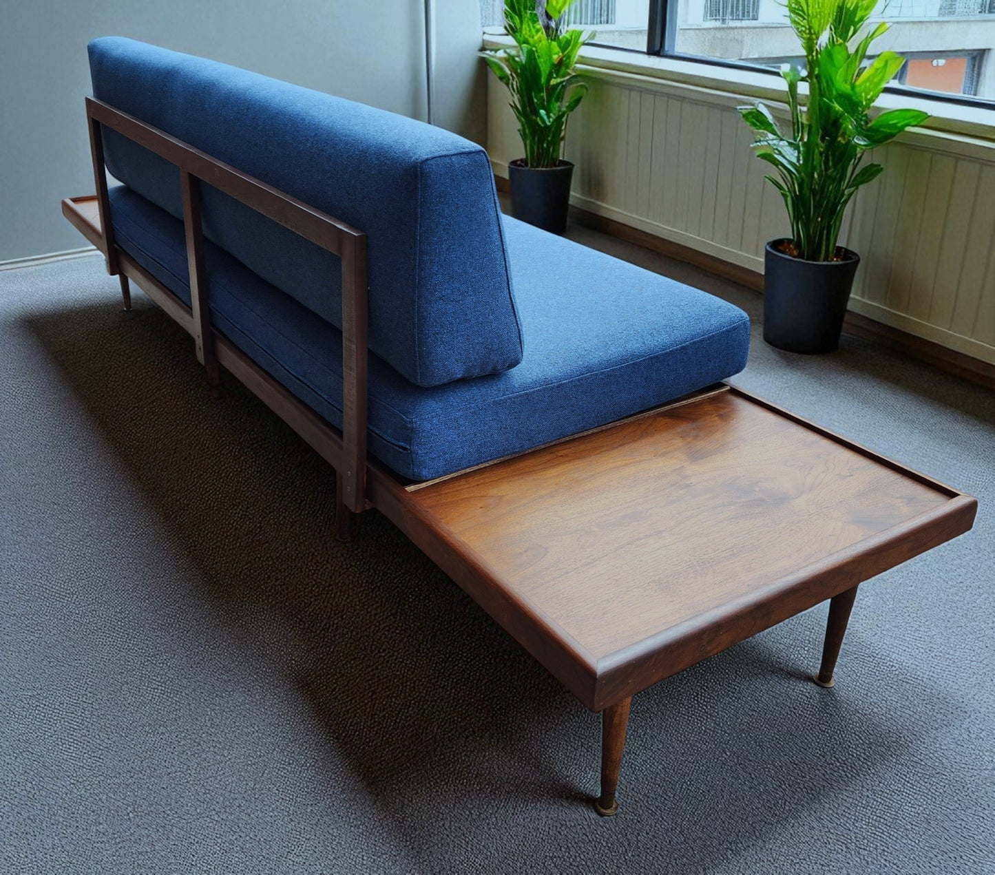 REFINISHED Mid Century Modern Daybed Sofa by A. Pearsall w NEW CUSHIONS