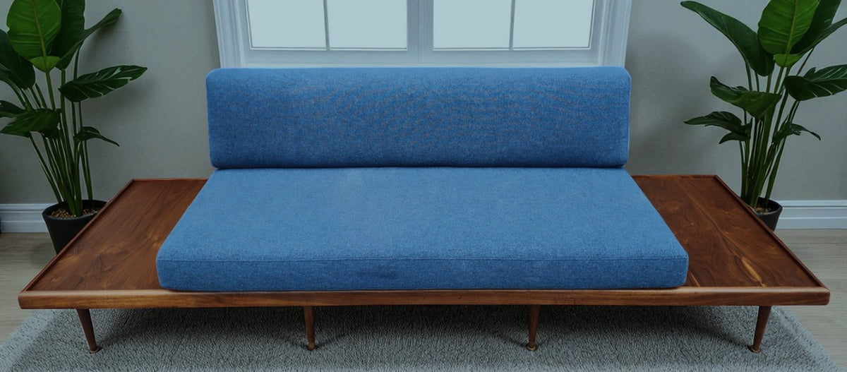 REFINISHED Mid Century Modern Daybed Sofa by A. Pearsall w NEW CUSHIONS