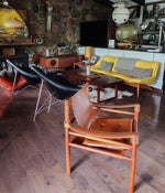 Mid Century Modern Arne Norell Leather Sirocco Safari Chair for Norell Möbel AB Sweden 2