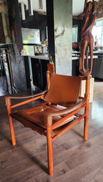 Mid Century Modern Arne Norell Leather Sirocco Safari Chair for Norell Möbel AB Sweden 5