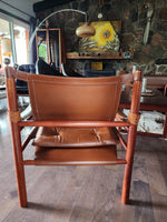 Mid Century Modern Arne Norell Leather Sirocco Safari Chair for Norell Möbel AB Sweden 7