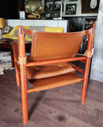 Mid Century Modern Arne Norell Leather Sirocco Safari Chair for Norell Möbel AB Sweden 10