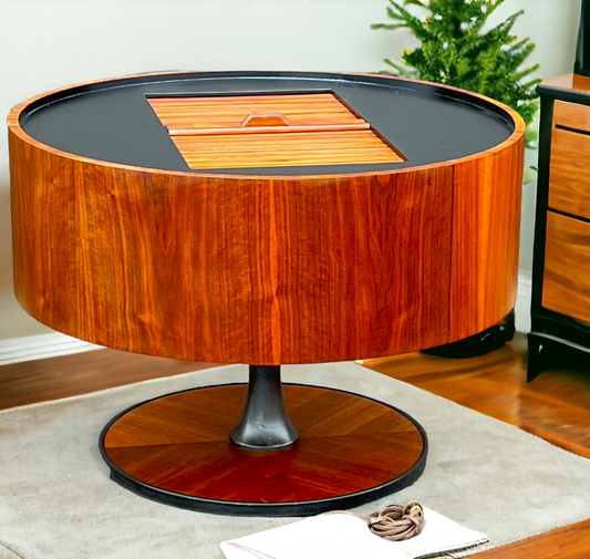 Coming***REFINISHED MCM Electrohome Circa 75 Model 703 Circular Stereo Console