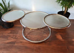 Mid Century Modern Milo Baughman Style Swivel Tiered Circles Coffee Table 29