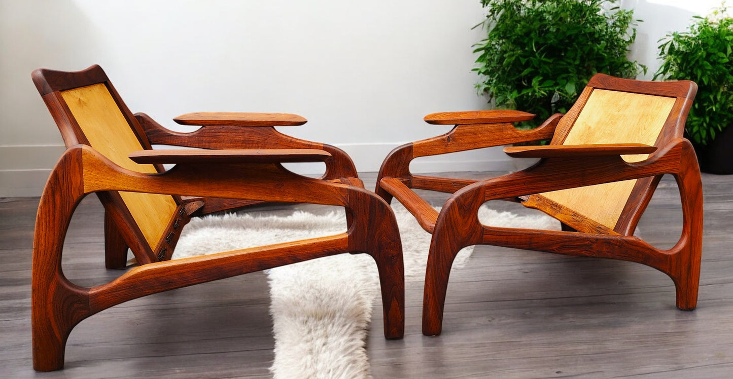 REFINISHED will get NEW CUSHIONS MCM Adrian Pearsall Lounge Chairs # 1209C