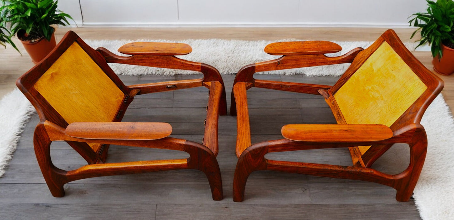 REFINISHED will get NEW CUSHIONS MCM Adrian Pearsall Lounge Chairs # 1209C