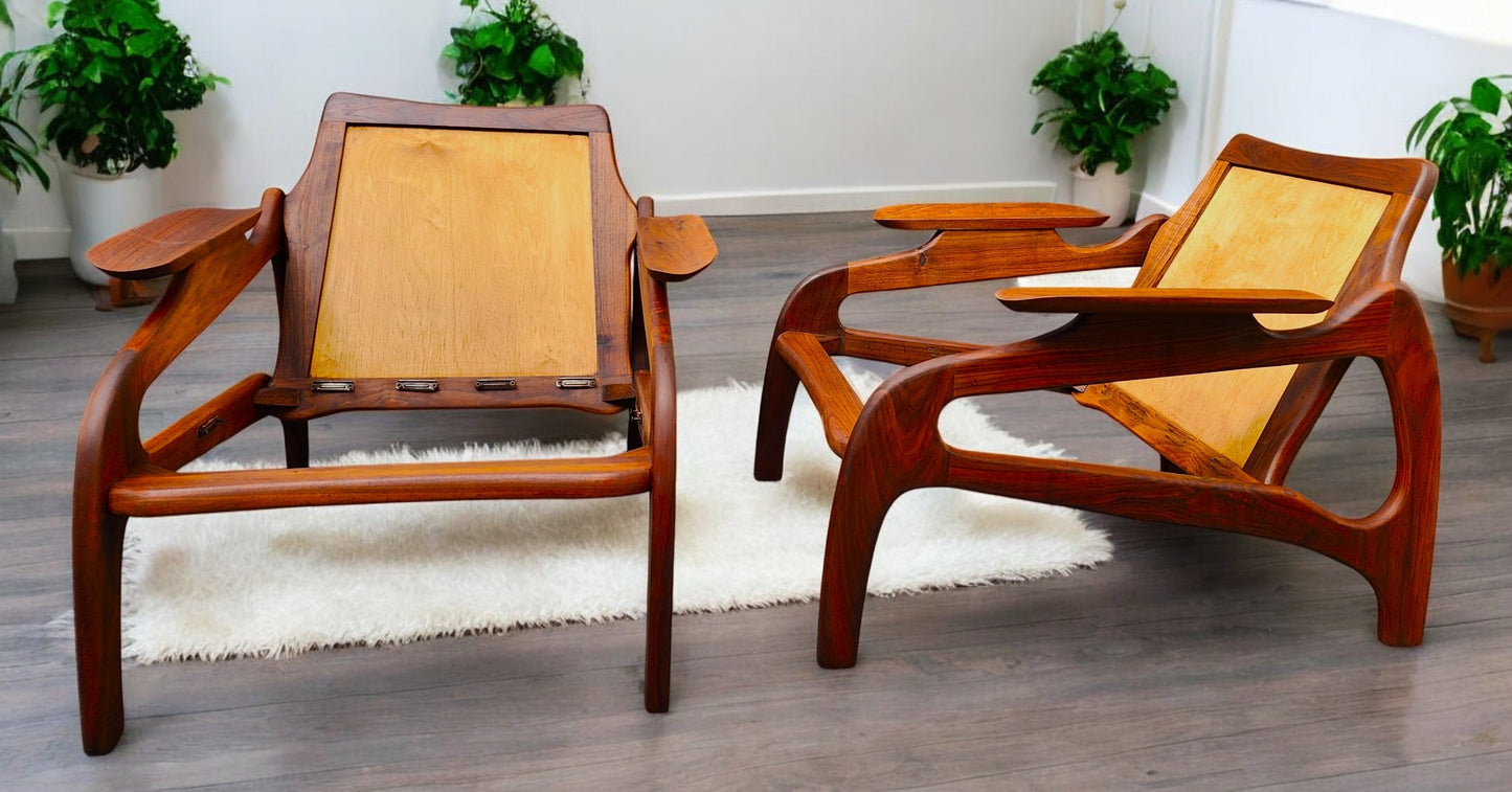 REFINISHED will get NEW CUSHIONS MCM Adrian Pearsall Lounge Chairs # 1209C