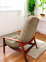 REFINISHED Mid Century Modern R.Huber Teak SCOOP Lounge Chair 7