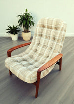 REFINISHED Mid Century Modern Teak Scoop Lounge Chair by R.Huber 11