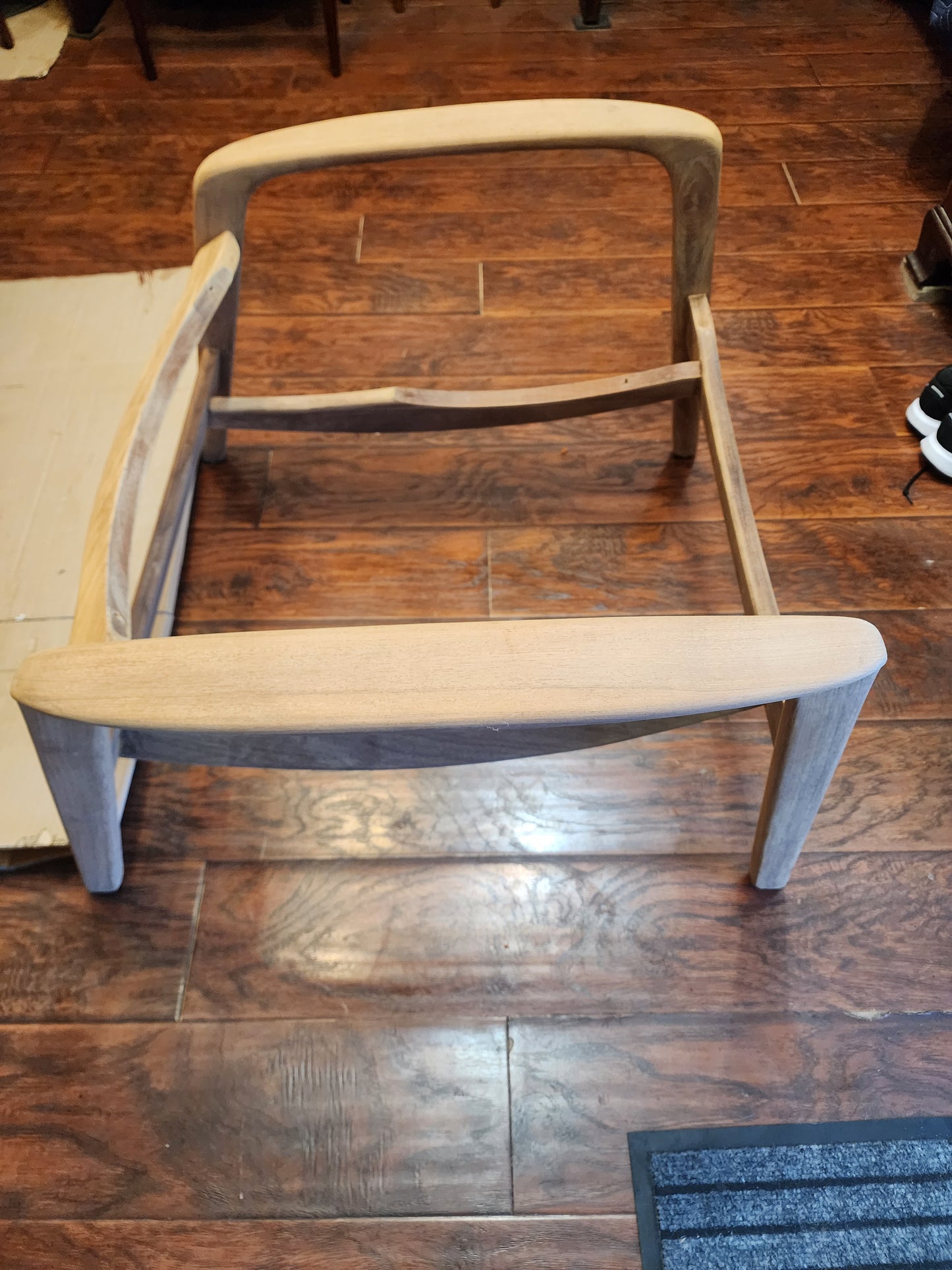 REFINISHED Mid Century Modern Teak Scoop Lounge Chair by R.Huber