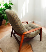 REFINISHED Mid Century Modern R.Huber Teak SCOOP Lounge Chair 2