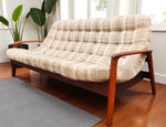 REFINISHED Mid Century Modern R.Huber Teak Scoop Sofa 7