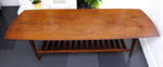REFINISHED Mid Century Modern RUSPAN Surfboard Coffee Table w Shelf, 60