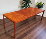 REFINISHED Mid Century Modern Rosewood Table w 2 Leaves 54