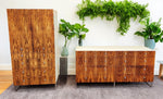 RESTORED Mid Century Modern Rosewood Dresser & Armoire by Roger Rougier 1