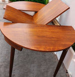 REFINISHED Danish MCM ROUNDETTE Teak Extension Table & 4 Chairs by Hans Olsen 2