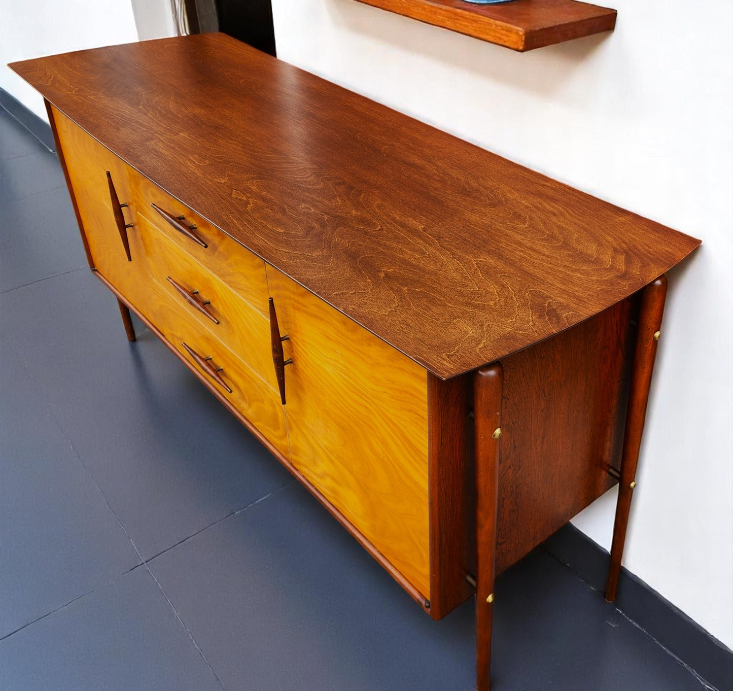 REFINISHED Mid Century Modern Ruspan Sideboard by Russell Spanner