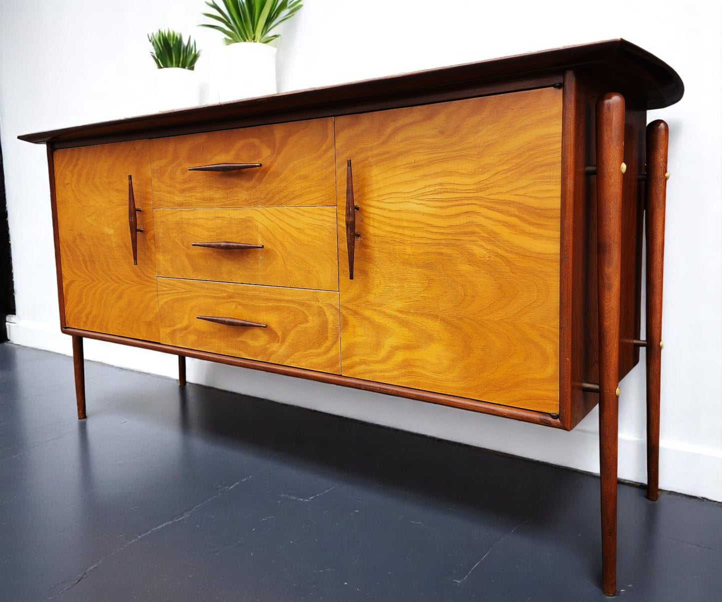 REFINISHED Mid Century Modern Ruspan Sideboard by Russell Spanner