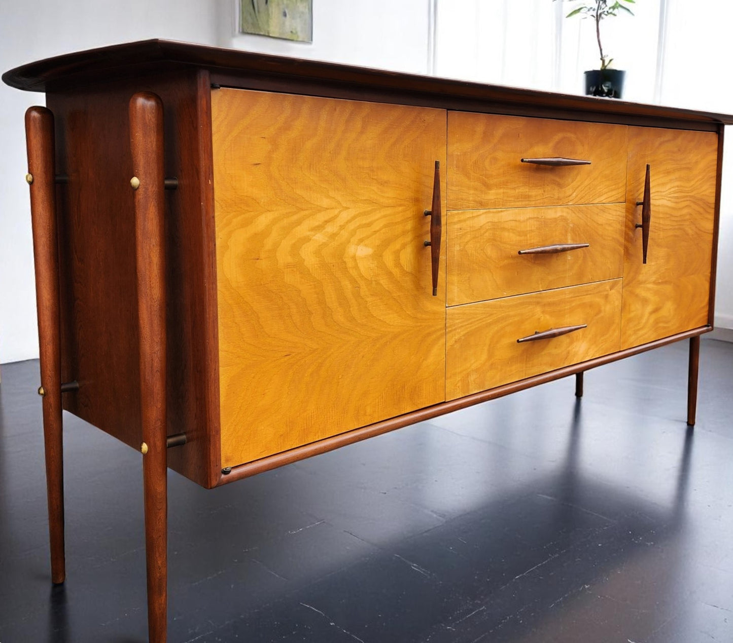 REFINISHED Mid Century Modern Ruspan Sideboard by Russell Spanner