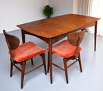 REFINISHED MCM Russell Spanner Dining Table & 6 REUPHOLSTERED Chairs 16