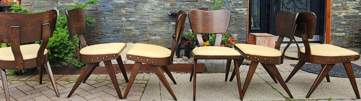 Choose Fabric***REFINISHED Mid Century Modern Russell Spanner Catalina Table & 6 Chairs