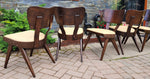 Choose Fabric***REFINISHED Mid Century Modern Russell Spanner Catalina Table & 6 Chairs 13