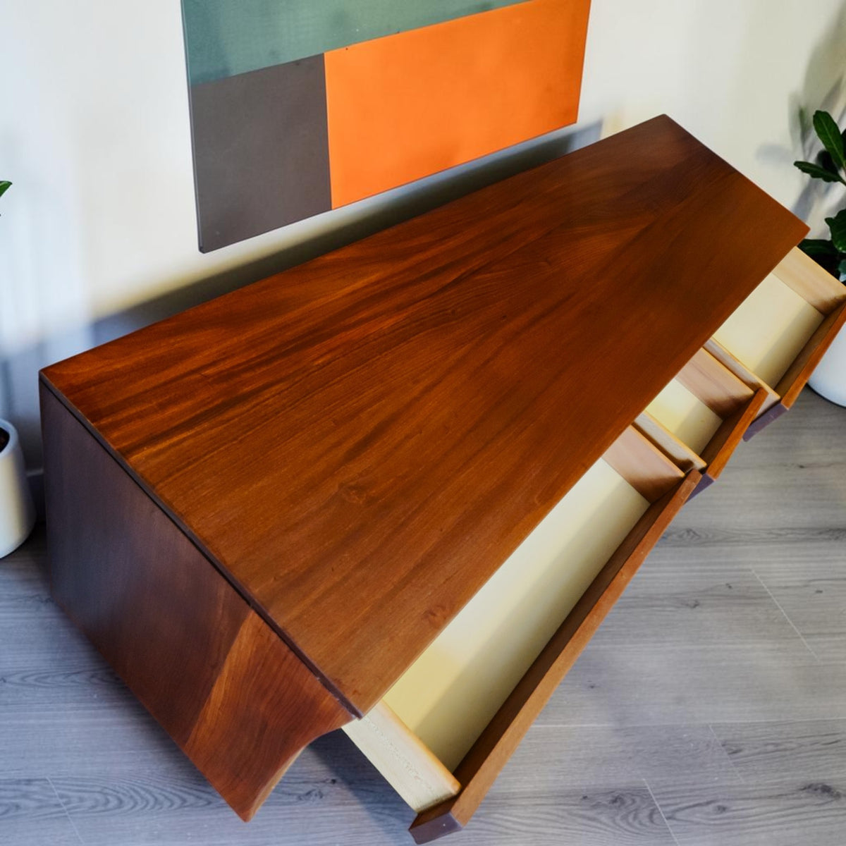 REFINISHED Mid Century Modern SOLID TEAK Dresser by J. Kuypers for Imperial