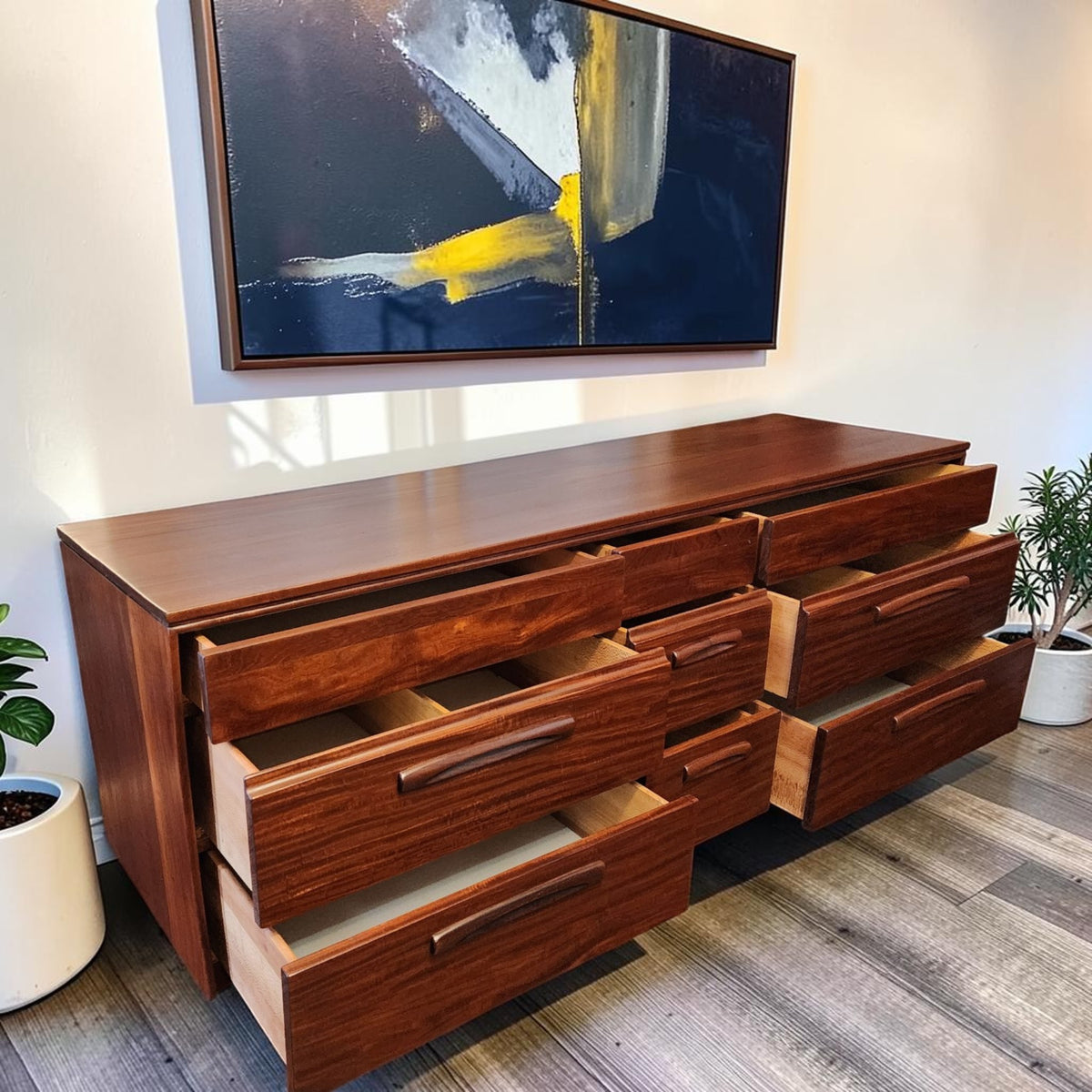 REFINISHED Mid Century Modern SOLID TEAK Dresser by J. Kuypers for Imperial