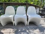 Iconic Mid Century Modern Saarinen style Tulip Oval Dining Table & 6 Panton Chairs, vintage 9