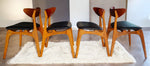 4 REFINISHED Mid Century Modern Walnut Chairs by Deilcraft 1