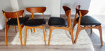 4 REFINISHED Mid Century Modern Walnut Chairs by Deilcraft 2
