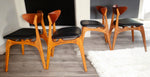 4 REFINISHED Mid Century Modern Walnut Chairs by Deilcraft 4