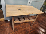 2 REFINISHED Mid Century Modern Teak Accent Tables w Cane Shelves 14
