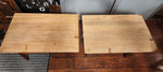 2 REFINISHED Mid Century Modern Teak Accent Tables w Cane Shelves 15