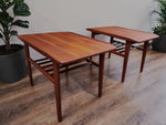2 REFINISHED Mid Century Modern Teak Accent Tables w Shelves 7