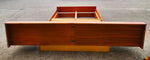 REFINISHED Mid Century Modern Teak Bed w Floating Nightstands Queen 11