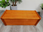 REFINISHED Mid Century Modern Teak Blanket Chest Cedar Lined 51