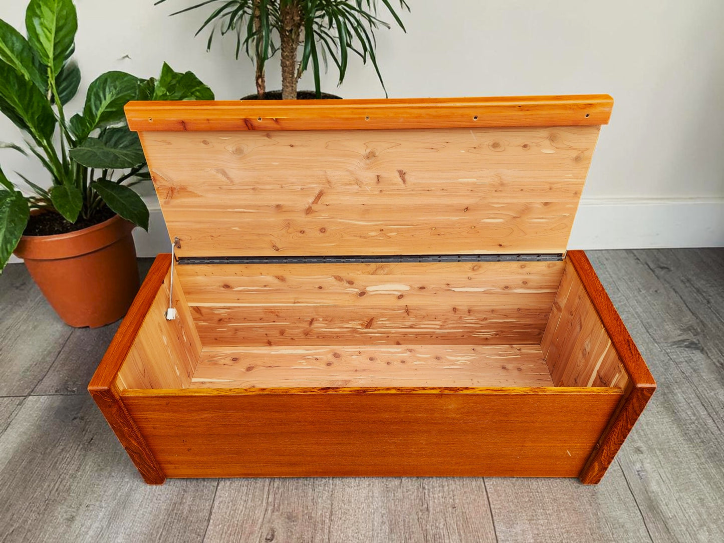 REFINISHED Mid Century Modern Teak Blanket Chest Cedar Lined 51"