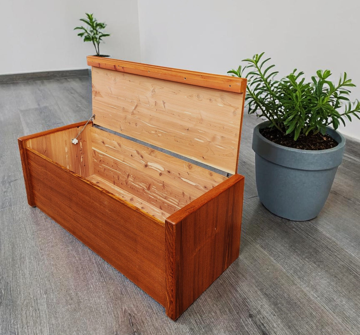 REFINISHED Mid Century Modern Teak Blanket Chest Cedar Lined 51