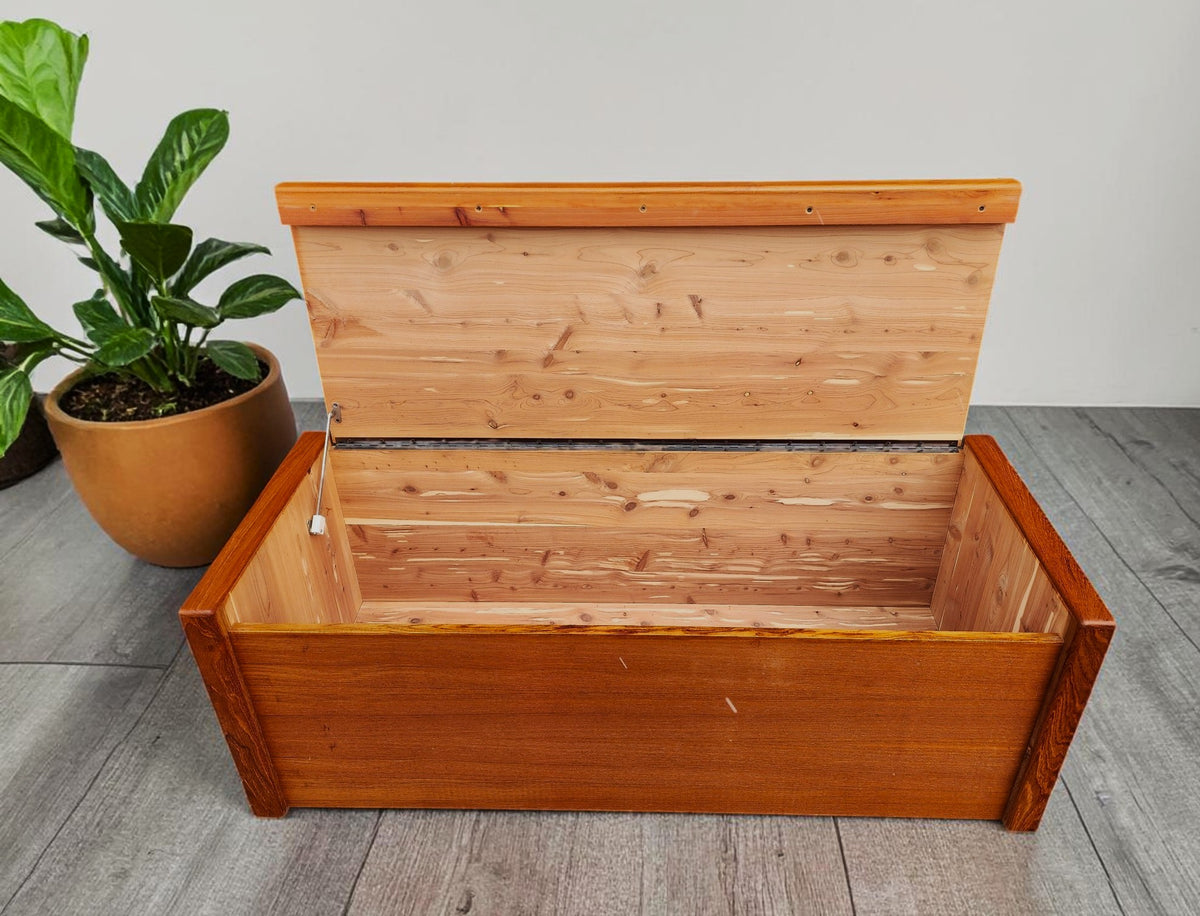 REFINISHED Mid Century Modern Teak Blanket Chest Cedar Lined 51