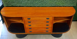 REFINISHED MCM Teak Buffet with Tambour Doors La Rose by RS Associates 75