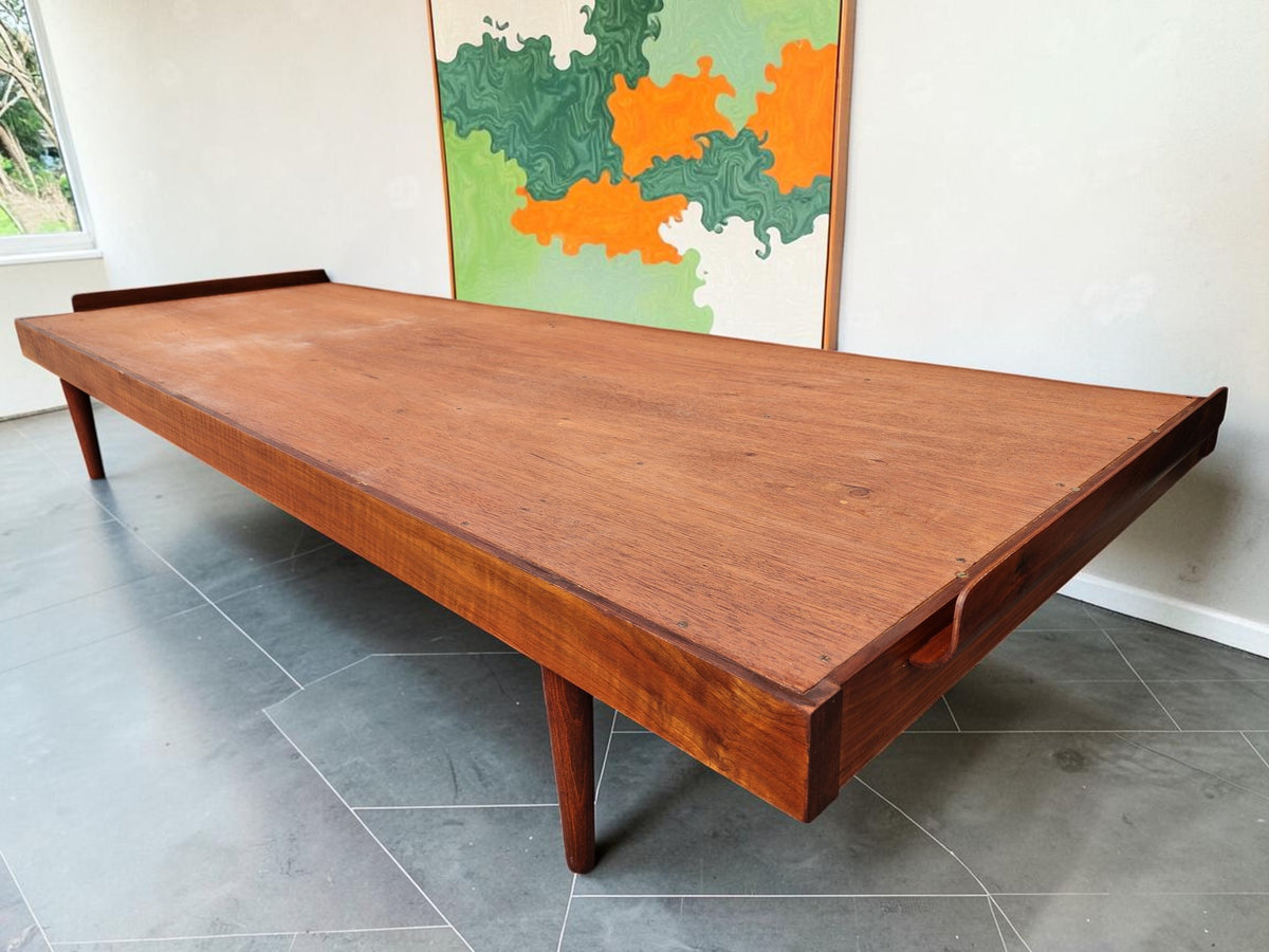 REFINISHED Mid Century Modern Teak Daybed