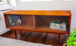 REFINISHED Mid Century Modern Teak Display Bookcase 48