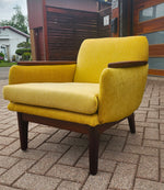 REFINISHED REUPHOLSTERED Mid Century Modern Teak Lounge Chair 7