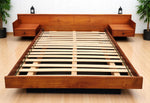 REFINISHED Mid Century Modern Teak Queen Bed w Nightstands Floating Style 6